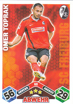 Omer Toprak SC Freiburg 2010/11 Topps MA Bundesliga #60
